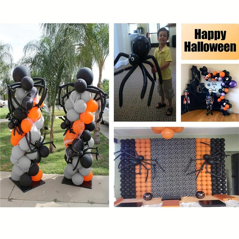 Halloween Balloon Garland Arch Kit with Spider Web & Spider Balloons