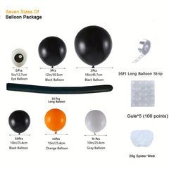 Halloween Balloon Garland Arch Kit with Spider Web & Spider Balloons