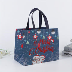 6pcs Gilding Christmas Gift Bags Reusable Handles