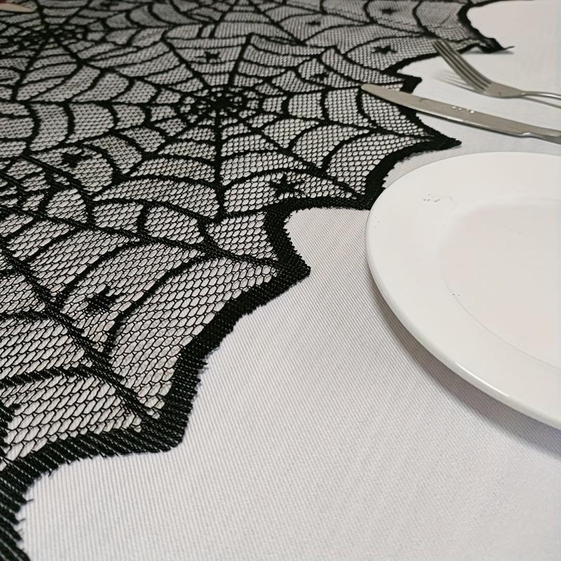 Halloween Spider Web Lace Table Runner 44 96cmx180 Fireplace Towel