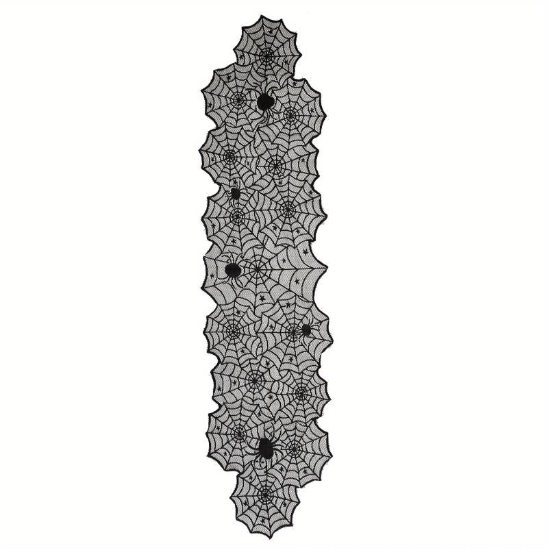 Halloween Spider Web Lace Table Runner 44 96cmx180 Fireplace Towel