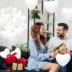 50 Heart Shaped Latex Balloon Set Wedding Birthday Party Decoration