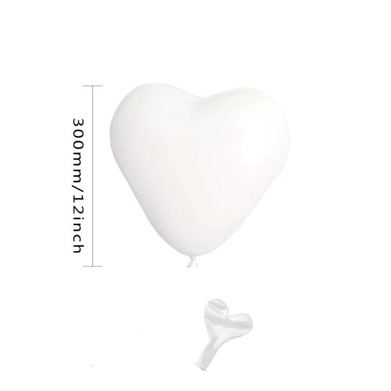 50 Heart Shaped Latex Balloon Set Wedding Birthday Party Decoration