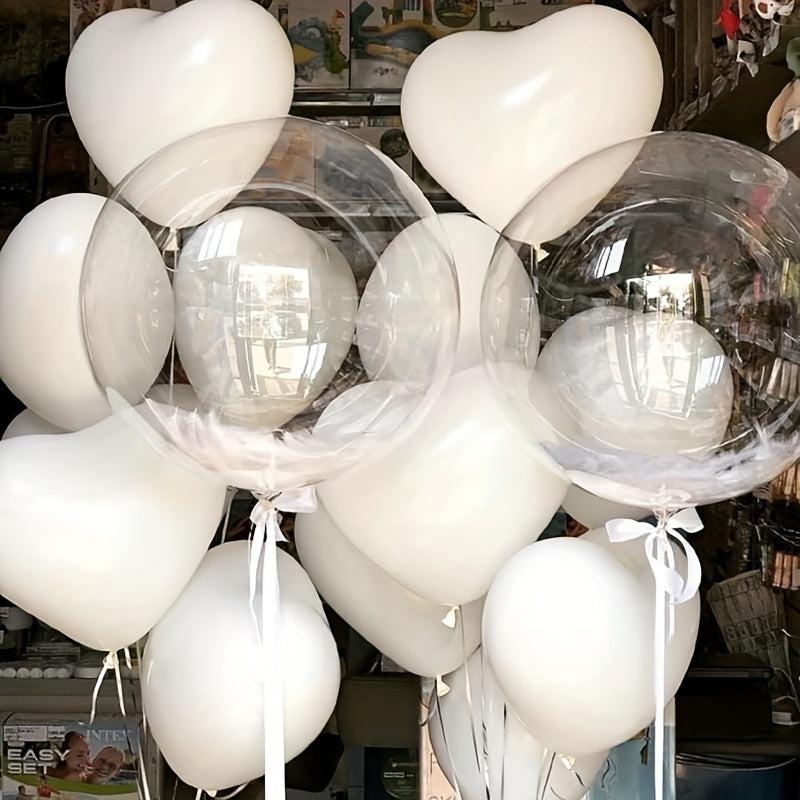 50 Heart Shaped Latex Balloon Set Wedding Birthday Party Decoration
