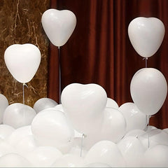 50 Heart Shaped Latex Balloon Set Wedding Birthday Party Decoration