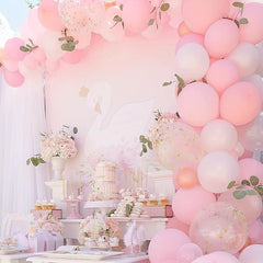 30pcs Pink & Golden Latex Balloons Metallic Confetti Balloons Girl's Party Suppl