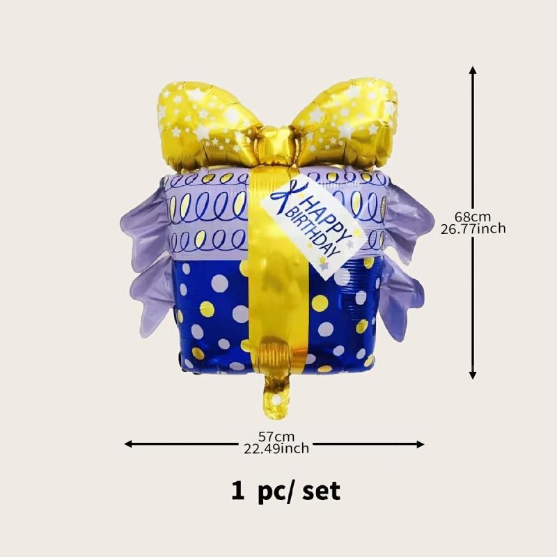 1pc Gift Balloon Happy Birthday Balloons Party Decor Supplies