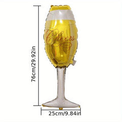 Champagne Glass Balloon for Birthday Party Decor
