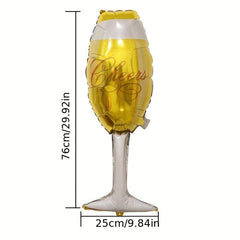 Champagne Glass Balloon for Birthday Party Decor