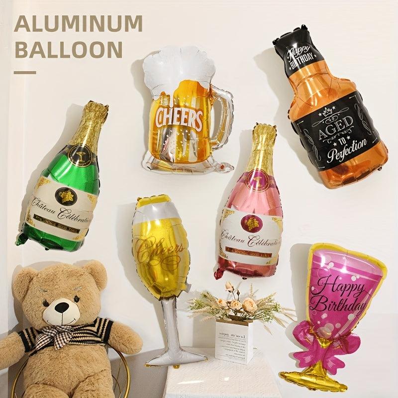 Champagne Glass Balloon for Birthday Party Decor