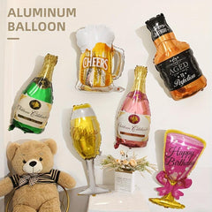 Champagne Glass Balloon for Birthday Party Decor