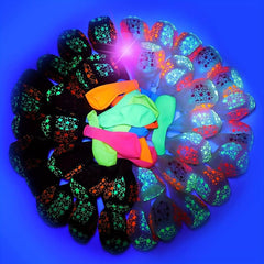 90 UV Neon Balloons & 30 Star Blacklight Balloons