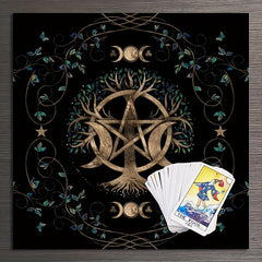 Tree Of Life Tarot Tablecloth Witchcraft Decor