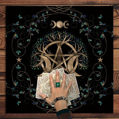 Tree Of Life Tarot Tablecloth Witchcraft Decor