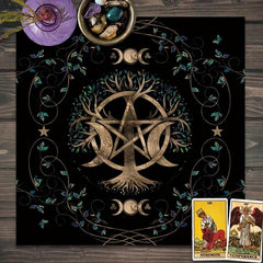 Tree Of Life Tarot Tablecloth Witchcraft Decor