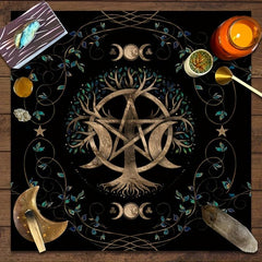 Tree Of Life Tarot Tablecloth Witchcraft Decor