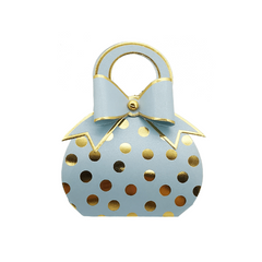 10pcs Glossy Polka Dot Pattern Gift Bags with Bows