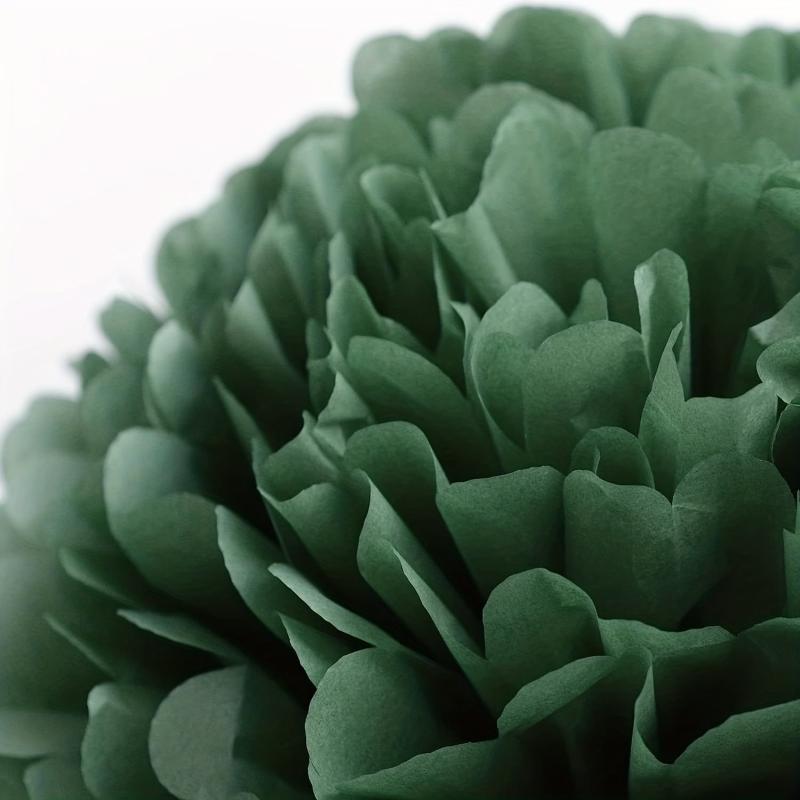 15pcs Green Tissue Pom Poms Wedding Party Decorations Kit Dots Garland