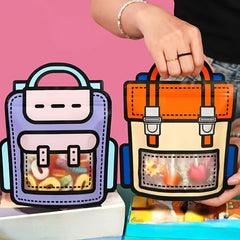 10pcs School Bags Shaped Candy Plastic Zipper Bags for Party Decors