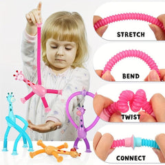Giraffe Telescopic Suction Cup Toy Set for Kids