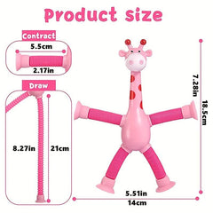 Giraffe Telescopic Suction Cup Toy Set for Kids