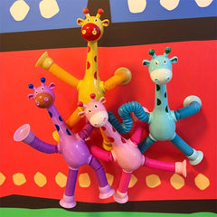Giraffe Telescopic Suction Cup Toy Set for Kids