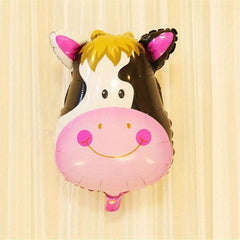 1pc Oversized Cow Head Aluminum Film Balloon Forest Party Decoration