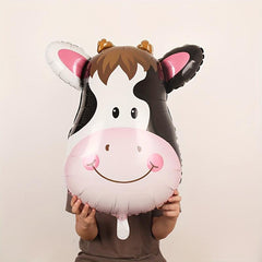 1pc Oversized Cow Head Aluminum Film Balloon Forest Party Decoration