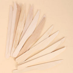 50pcs Disposable Wooden Utensils for Parties Holidays Birthdays Weddings