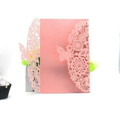 Laser Cut Butterfly Invitation Cards for Wedding and Events