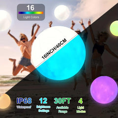 LED Luminous Beach Ball for Summer Parties and Pools