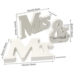 3pcs Mr & Mrs Wedding Supplies Alphabet Decoration Photography Props