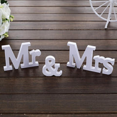 3pcs Mr & Mrs Wedding Supplies Alphabet Decoration Photography Props