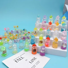5pcs Glass Bottle Conch Earrings Keychain Pendant DIY Jewelry Accessories