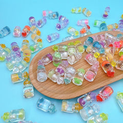 5pcs Glass Bottle Conch Earrings Keychain Pendant DIY Jewelry Accessories
