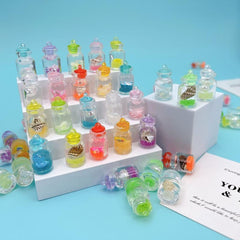 5pcs Glass Bottle Conch Earrings Keychain Pendant DIY Jewelry Accessories