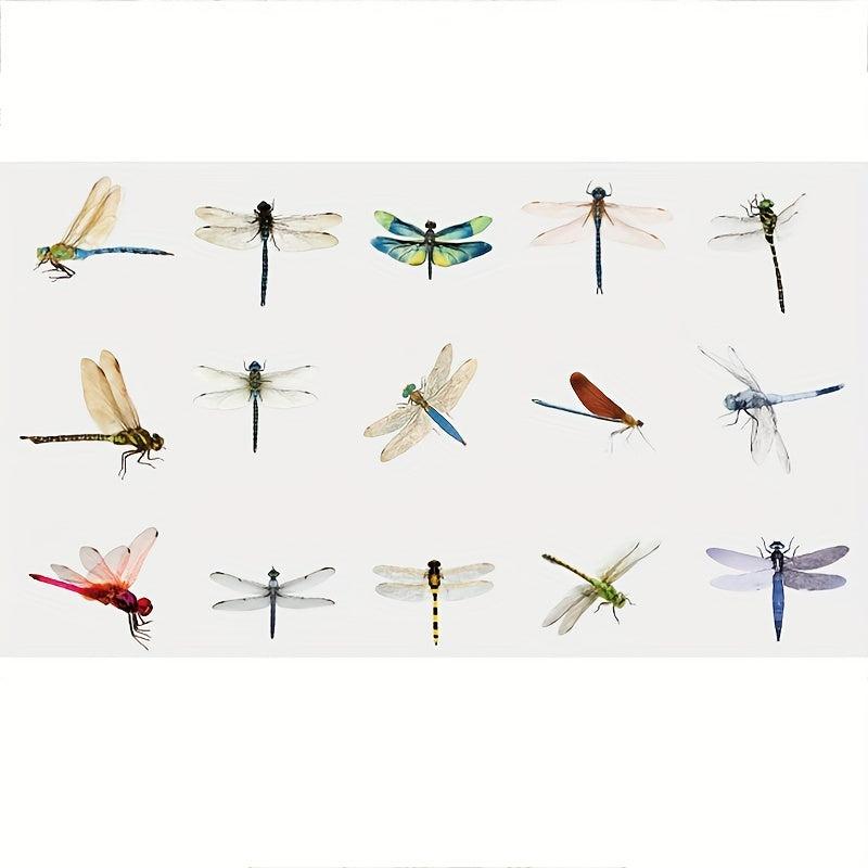 30 Waterproof Dragonfly Stickers for Decoration