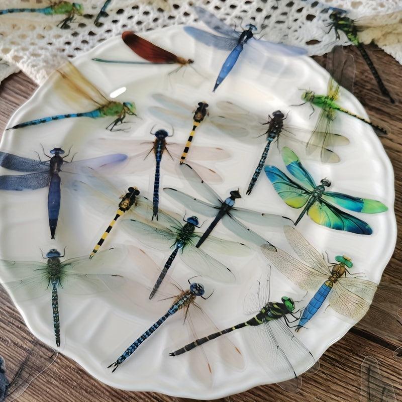 30 Waterproof Dragonfly Stickers for Decoration