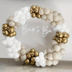 Boho Balloon Garland Kit Sand Beige Golden Bridal Shower Wedding