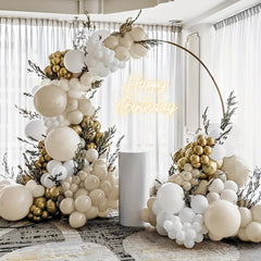 Boho Balloon Garland Kit Sand Beige Golden Bridal Shower Wedding