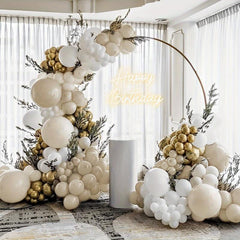 Boho Balloon Garland Kit Sand Beige Golden Bridal Shower Wedding