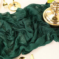 Vintage Green Cheesecloth Table Runner 10FT Rustic Gauze Tablecloth
