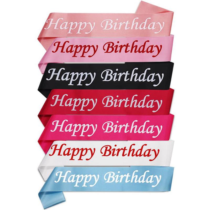 Happy Birthday Party Sash - Birthday Party Accessories