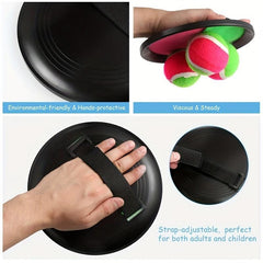Toss Catch Ball Set Outdoor Paddle Beach Game With 1 Catch Balls 2 Paddles
