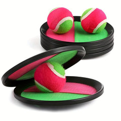 Toss Catch Ball Set Outdoor Paddle Beach Game With 1 Catch Balls 2 Paddles