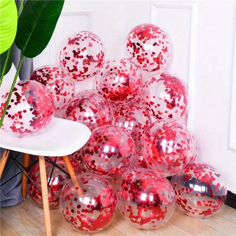 10pcs Colorful Glitter Balloons for Parties and Weddings