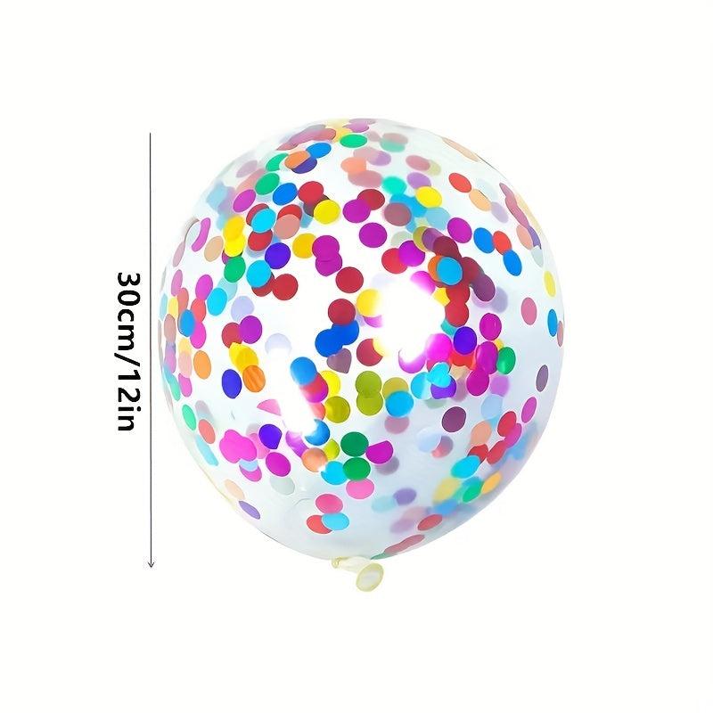 10pcs Colorful Glitter Balloons for Parties and Weddings