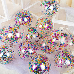 10pcs Colorful Glitter Balloons for Parties and Weddings
