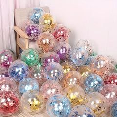 10pcs Colorful Glitter Balloons for Parties and Weddings