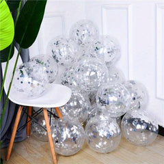 10pcs Colorful Glitter Balloons for Parties and Weddings